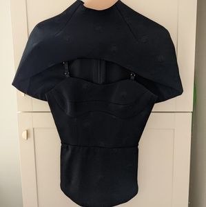 Brandon Maxwell Cape effect bustier top